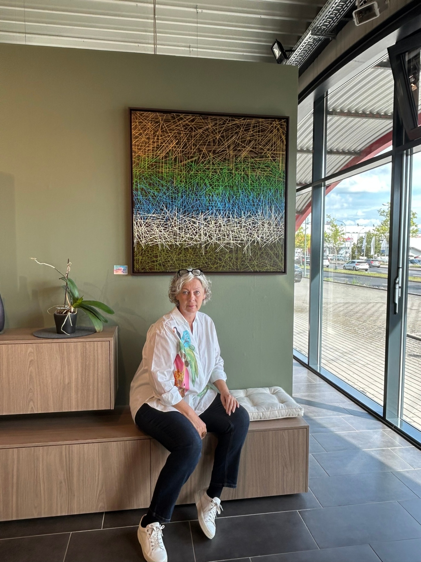 Werk im Tageslicht am Schaufenster